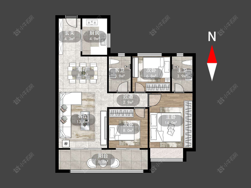 碧桂园都市森林房源户型图 常州碧桂园都市森林在售二手房源户型图_小牛看房