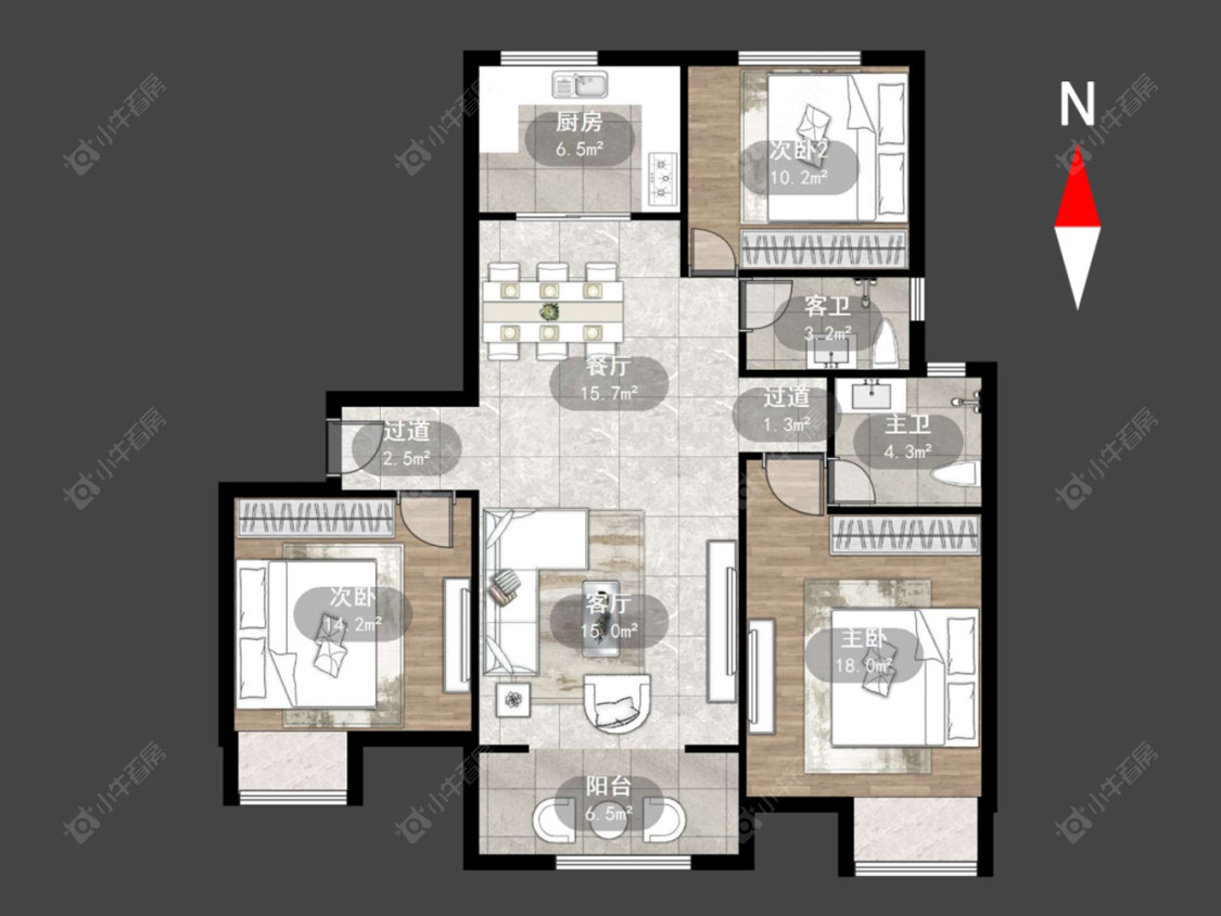 常州天逸城北区在售二手房源户型图_小牛看房