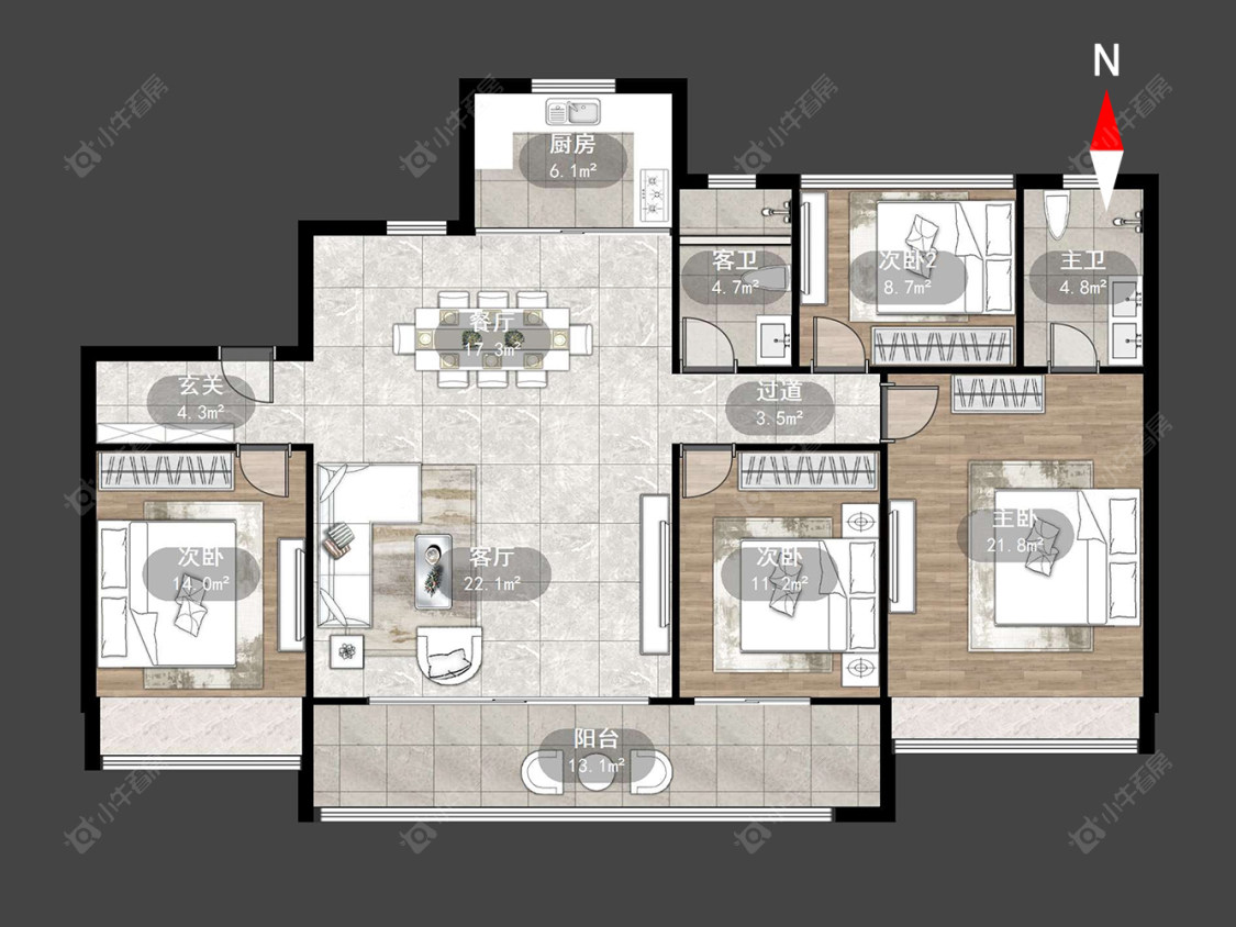 常州中海桂语江南在售二手房源户型图_小牛看房