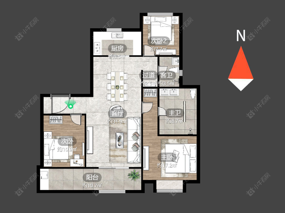 常州新城公馆荣域在售二手房源户型图_小牛看房