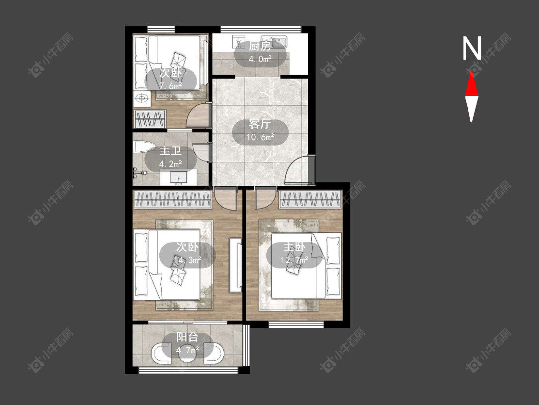 常州丽华三村在售二手房源户型图_小牛看房