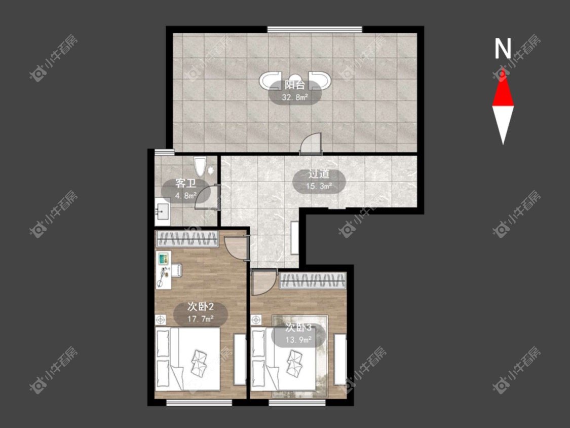 常州聚怡花园北区在租房源户型图_小牛看房