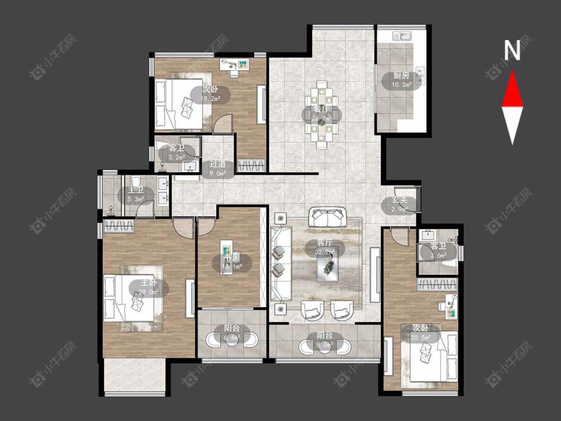 常州御城在售二手房源户型图_小牛看房