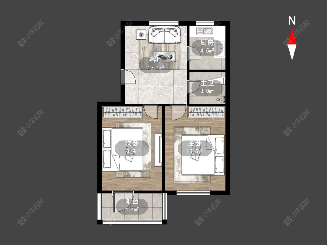 常州荆川里在售二手房源户型图_小牛看房