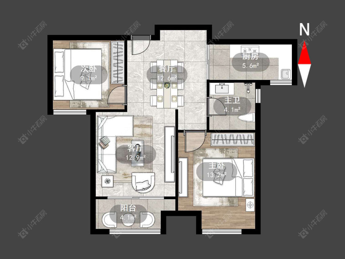 常州新城域三期在售二手房源户型图_小牛看房