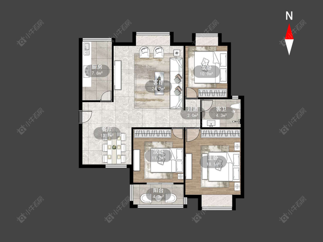 彩虹城房源户型图 常州彩虹城在售二手房源户型图_小牛看房