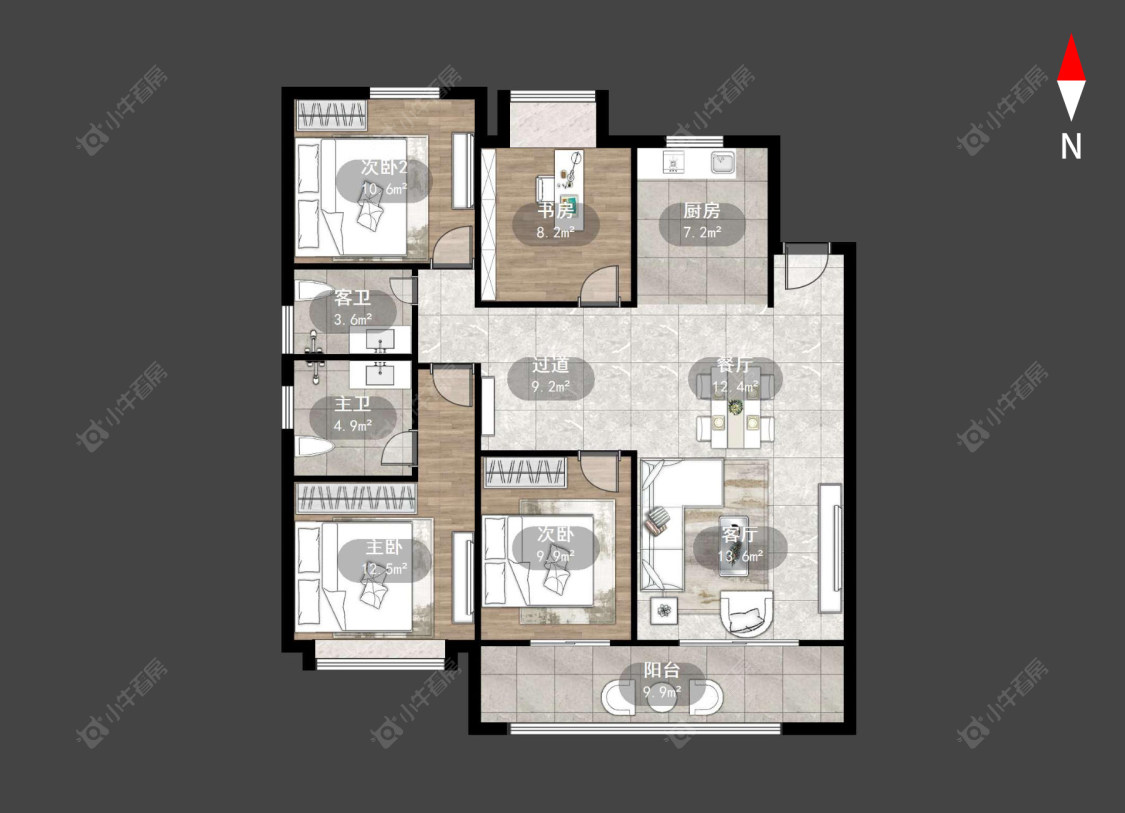 弘阳天下锦房源户型图 常州弘阳天下锦在售二手房源户型图_小牛看房