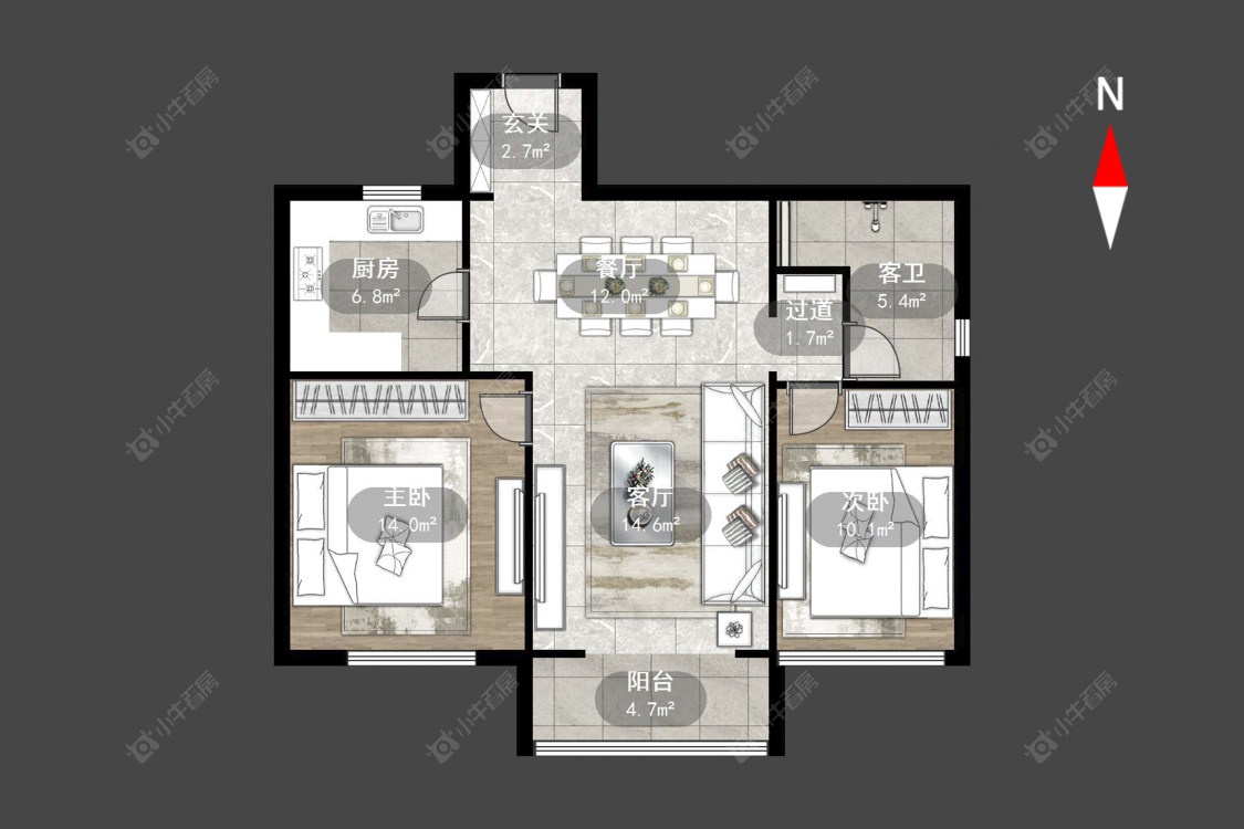 玉兰广场一期房源户型图 常州玉兰广场一期在售二手房源户型图_小牛看房