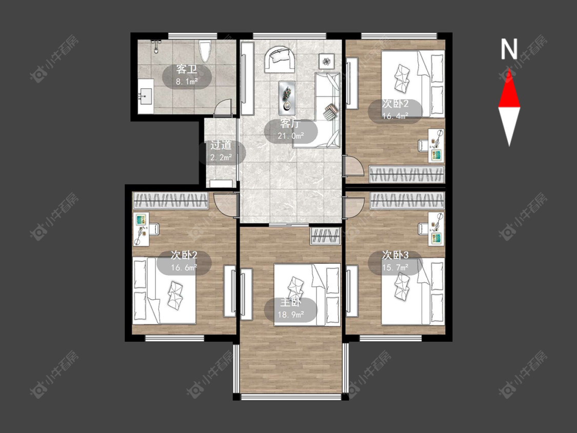 常州临江花苑在售二手房源户型图_小牛看房