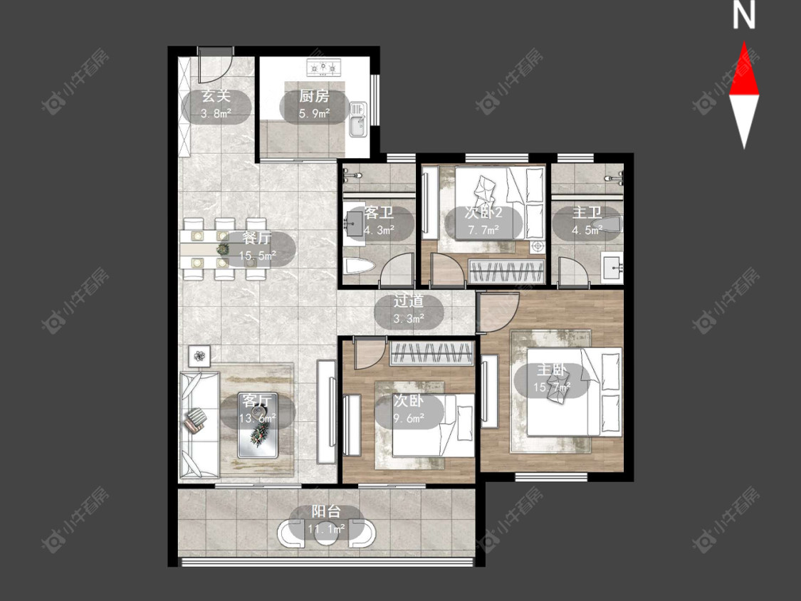 常州东青馨苑在售二手房源户型图_小牛看房
