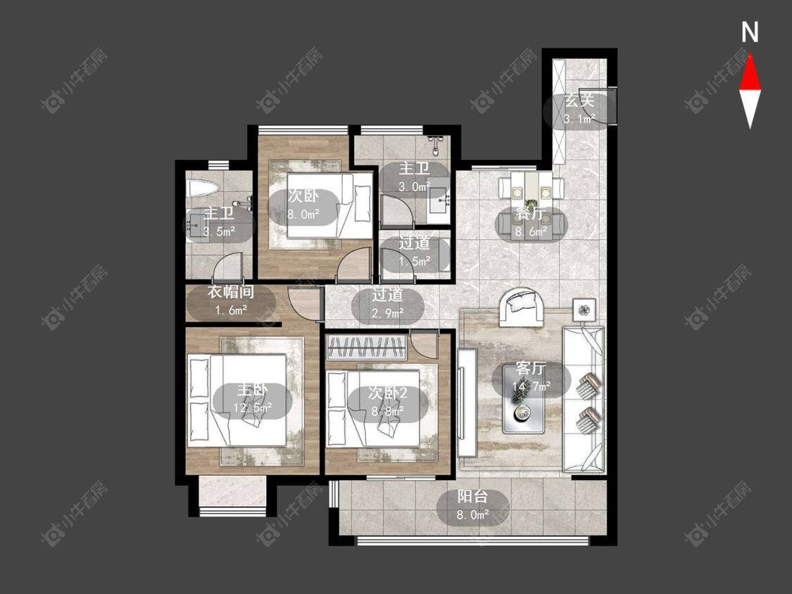 常州桃李东方在售二手房源户型图_小牛看房