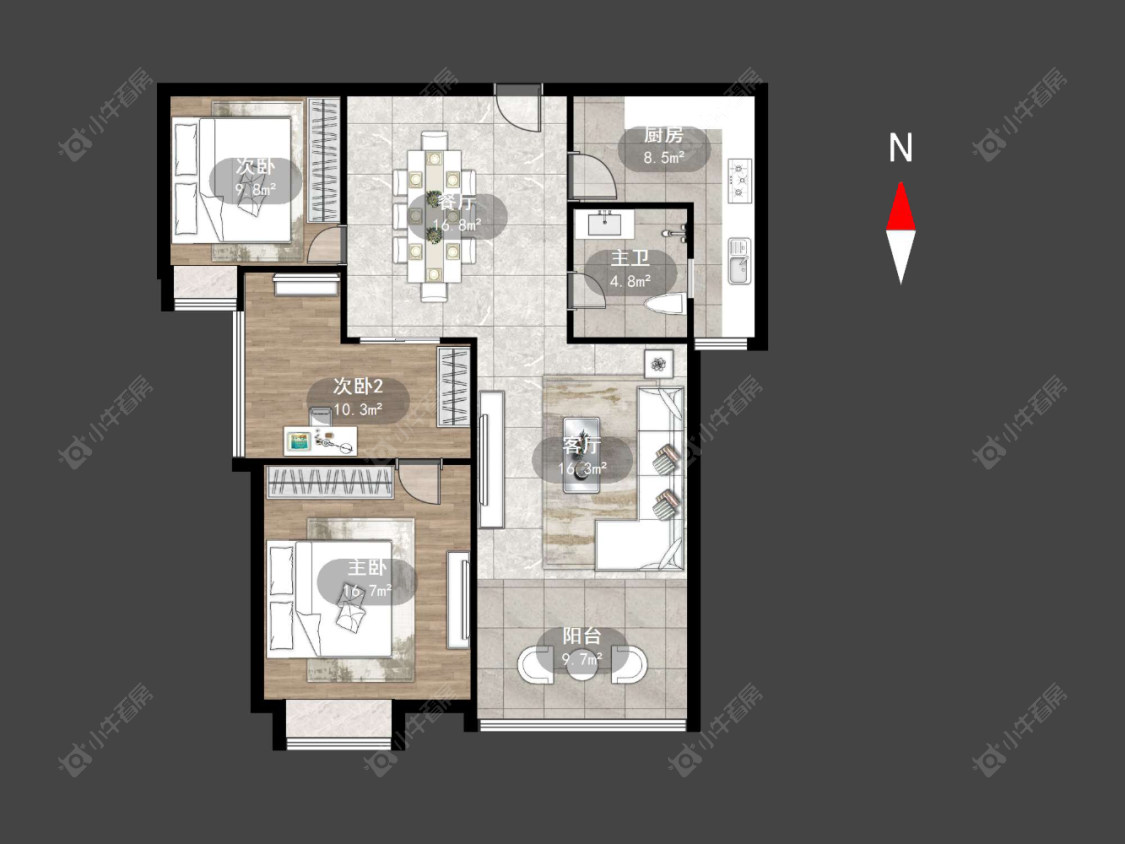 常州天润园在售二手房源户型图_小牛看房