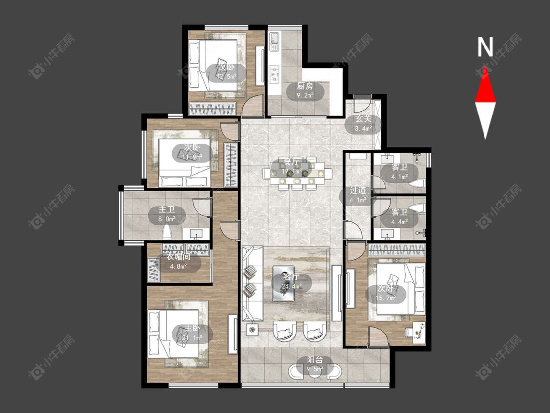 常州路劲城四期在售二手房源户型图_小牛看房