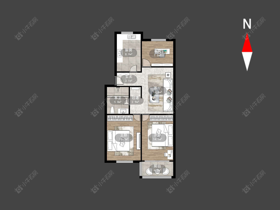 藻江花园一期房源户型图 常州藻江花园一期在售二手房源户型图_小牛看房