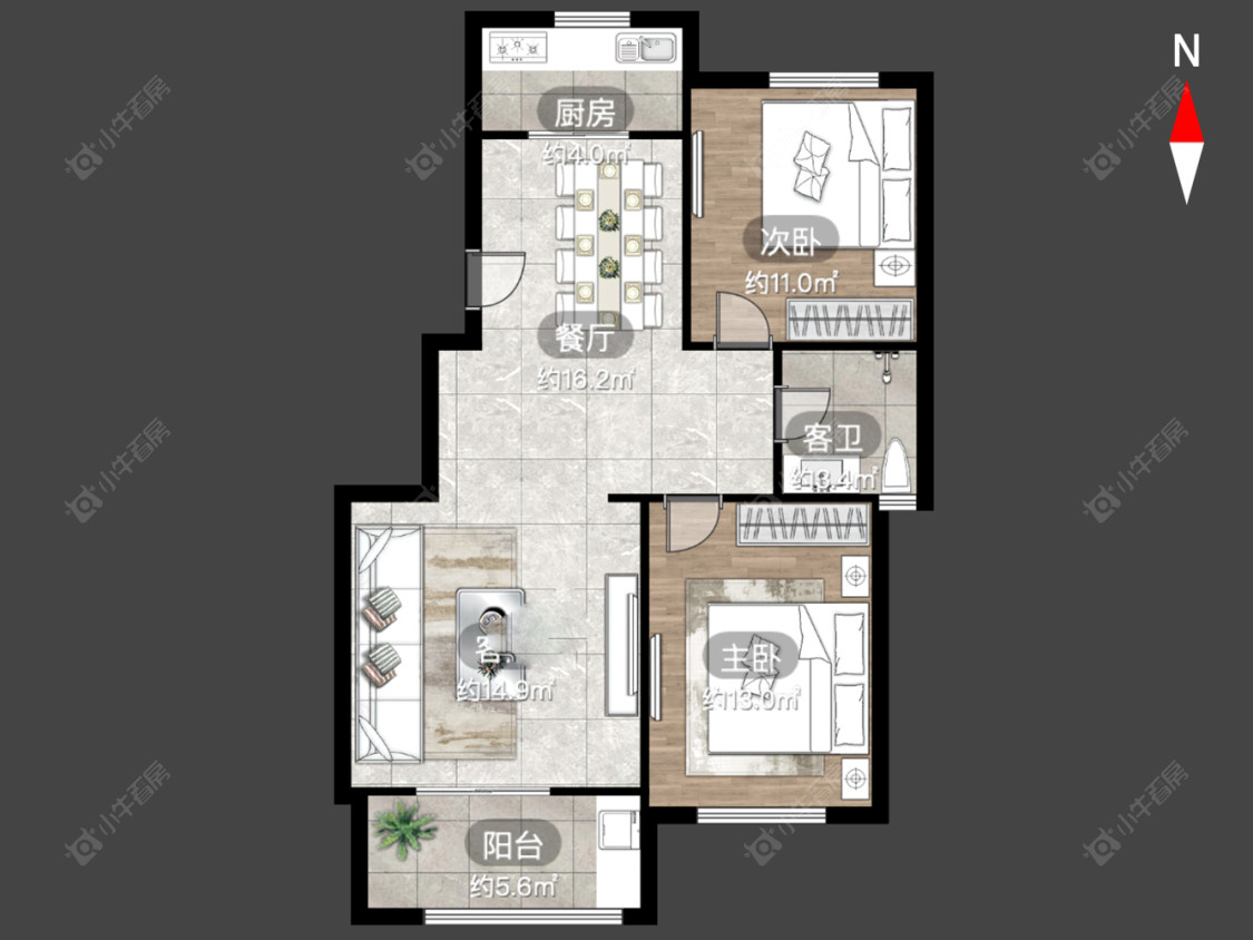 常州河苑家园南苑在售二手房源户型图_小牛看房