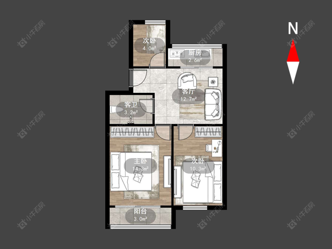 常州白云新村在售二手房源户型图_小牛看房