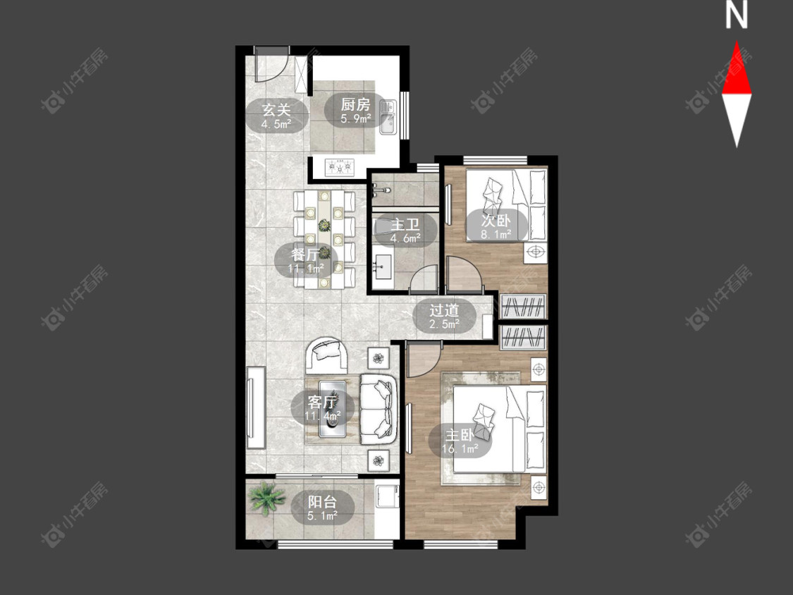 常州海华花园在售二手房源户型图_小牛看房