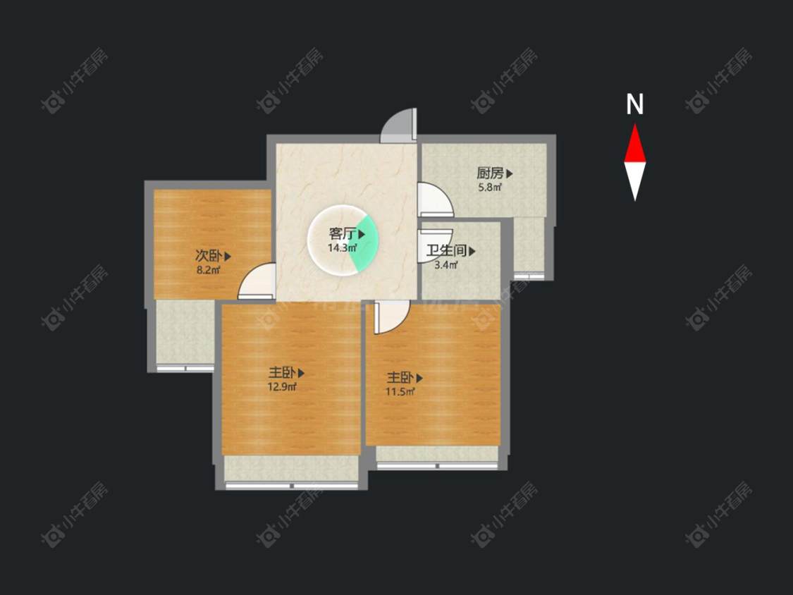 常州武房聚园在售二手房源户型图_小牛看房