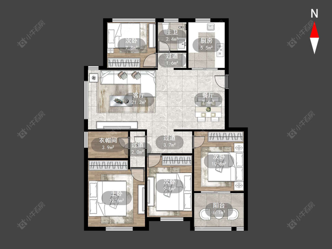 金色领寓房源户型图 常州金色领寓在售二手房源户型图_小牛看房