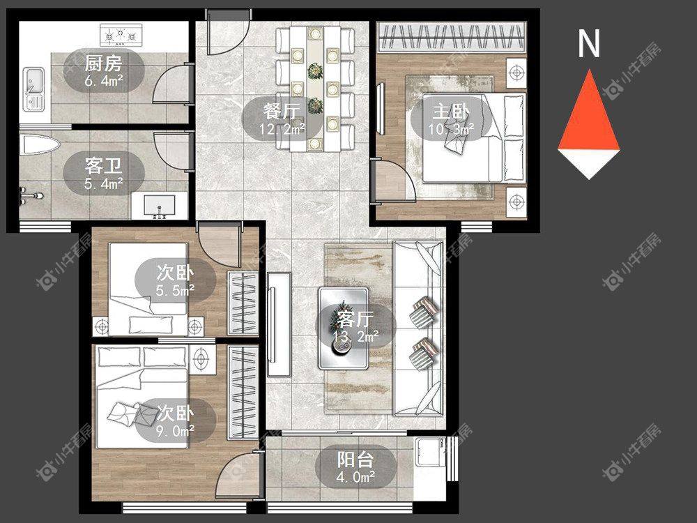 常州莱蒙城铂郡在租房源室内图_小牛看房