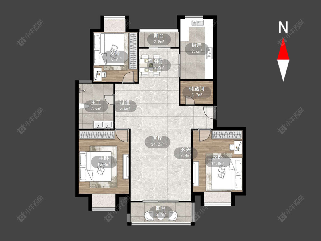 常州鸿盛名苑在售二手房源户型图_小牛看房