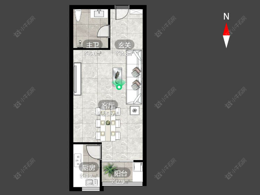 常州景荟凤凰公寓在售二手房源户型图_小牛看房