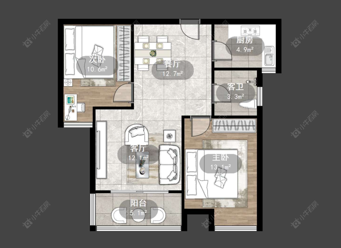 常州天禄西阆苑在售二手房源户型图_小牛看房