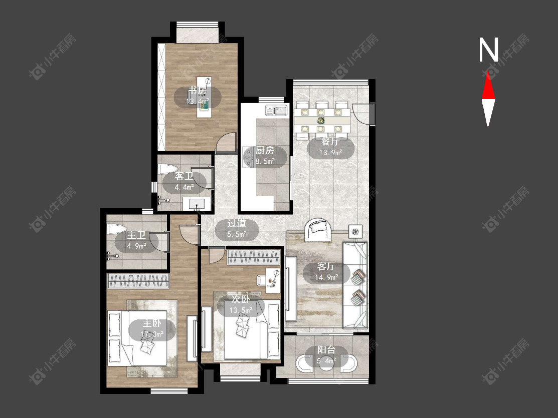 诺诚高第房源户型图 常州诺诚高第在售二手房源户型图_小牛看房