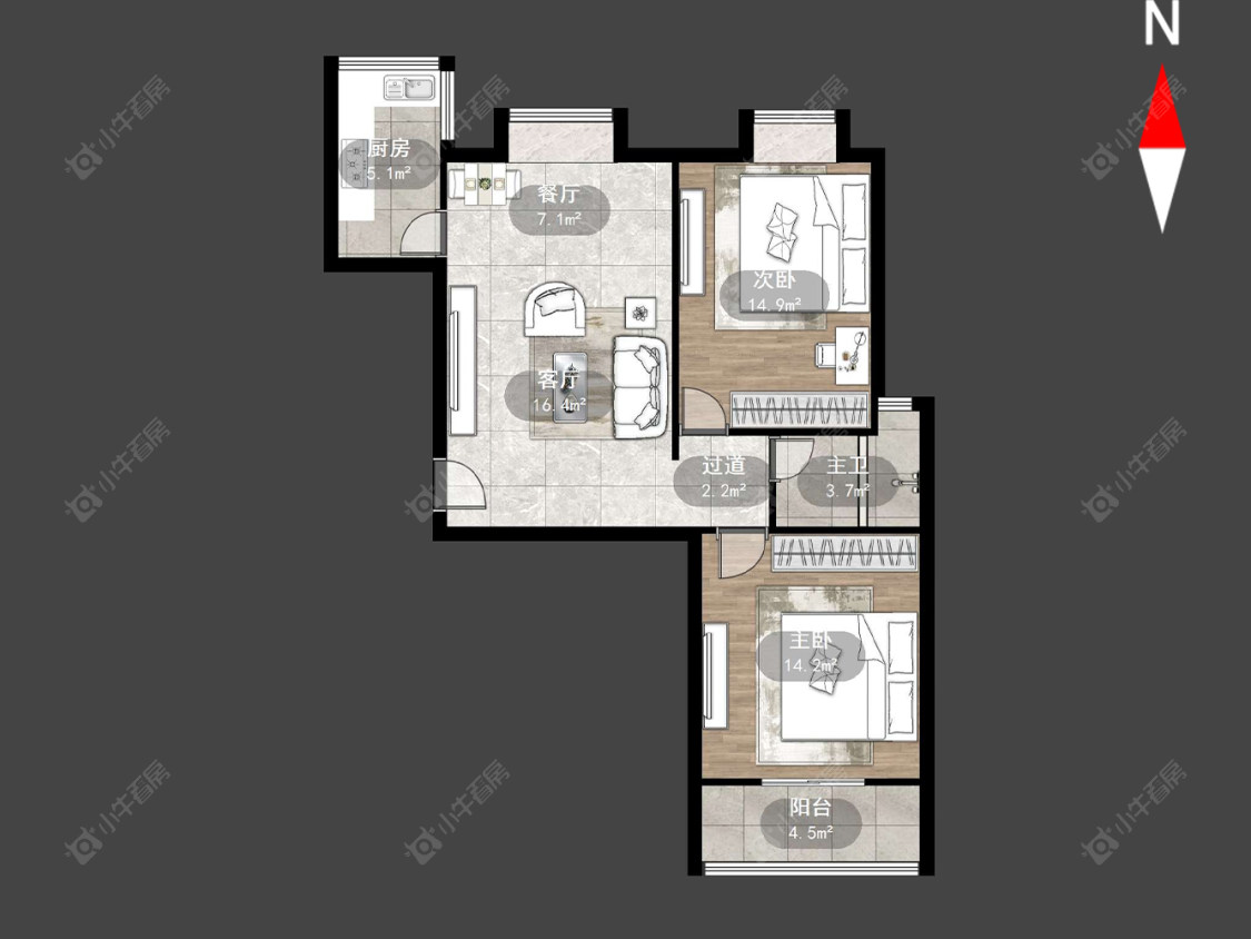 常州月馨苑在售二手房源户型图_小牛看房