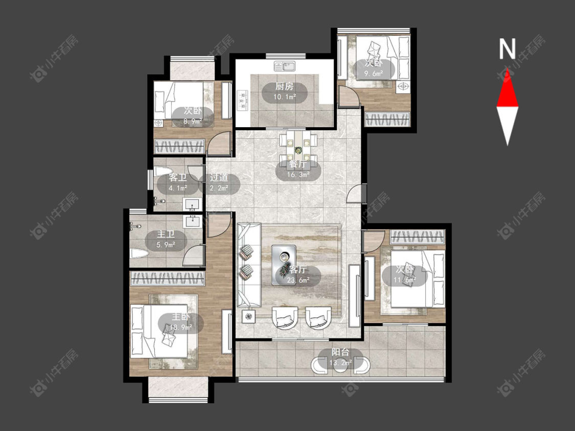 常州路劲城四期在售二手房源户型图_小牛看房