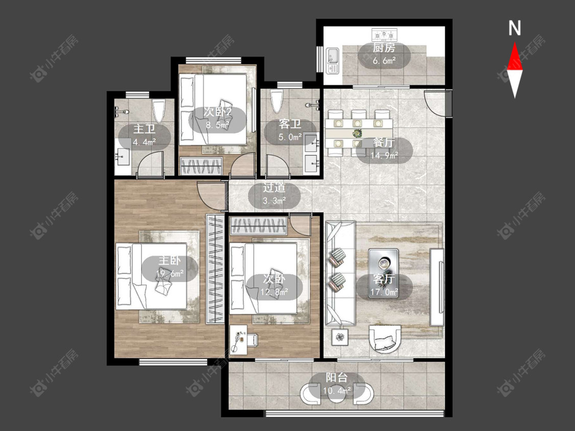 常州东方君开在售二手房源户型图_小牛看房