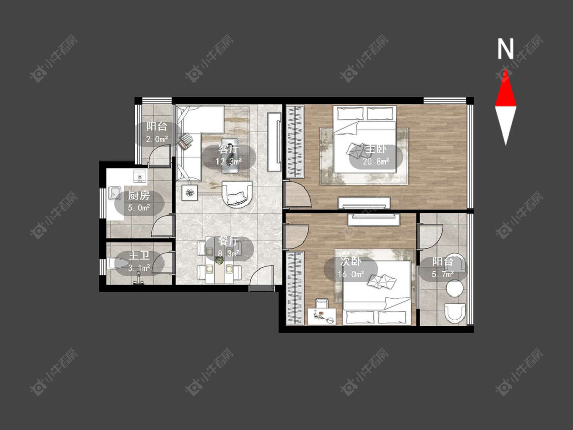 常州顺通路在售二手房源户型图_小牛看房