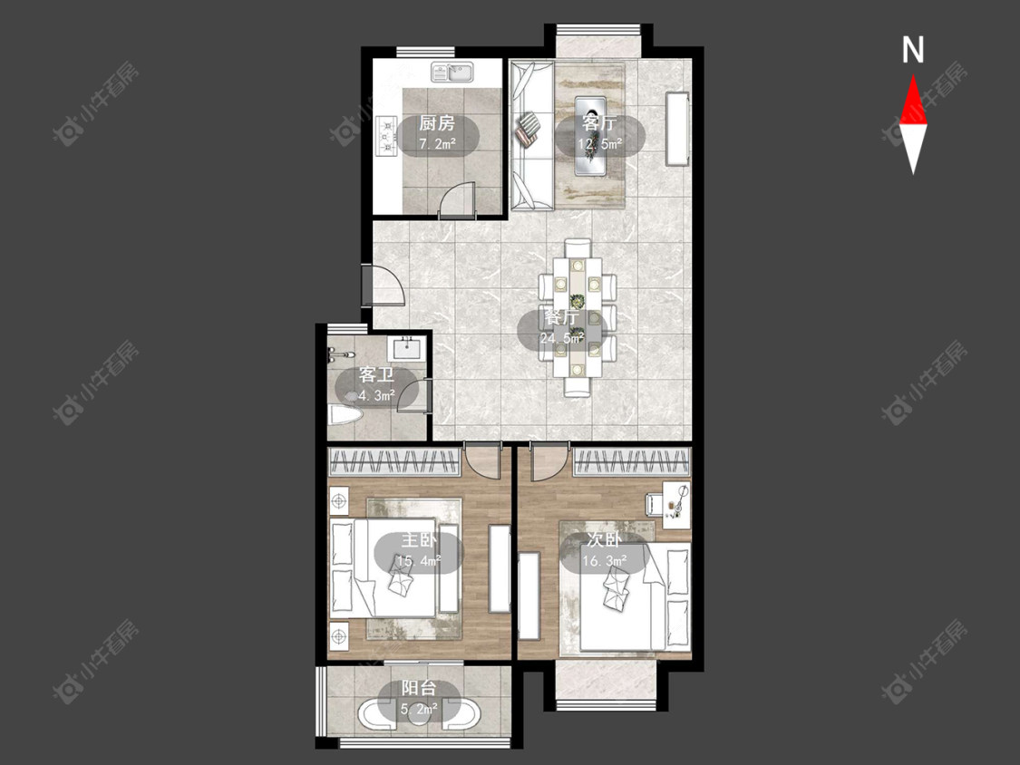 常州鑫福苑一期在售二手房源户型图_小牛看房