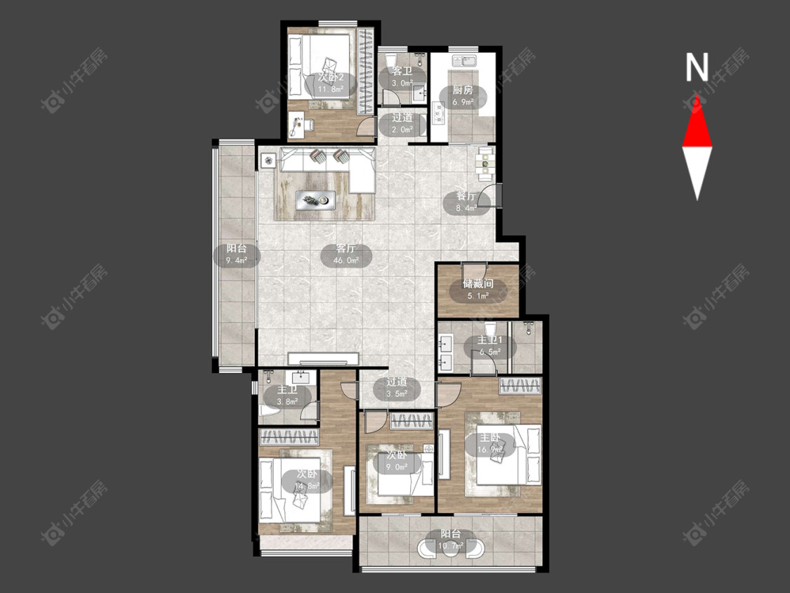 常州嘉宏天际在售二手房源户型图_小牛看房