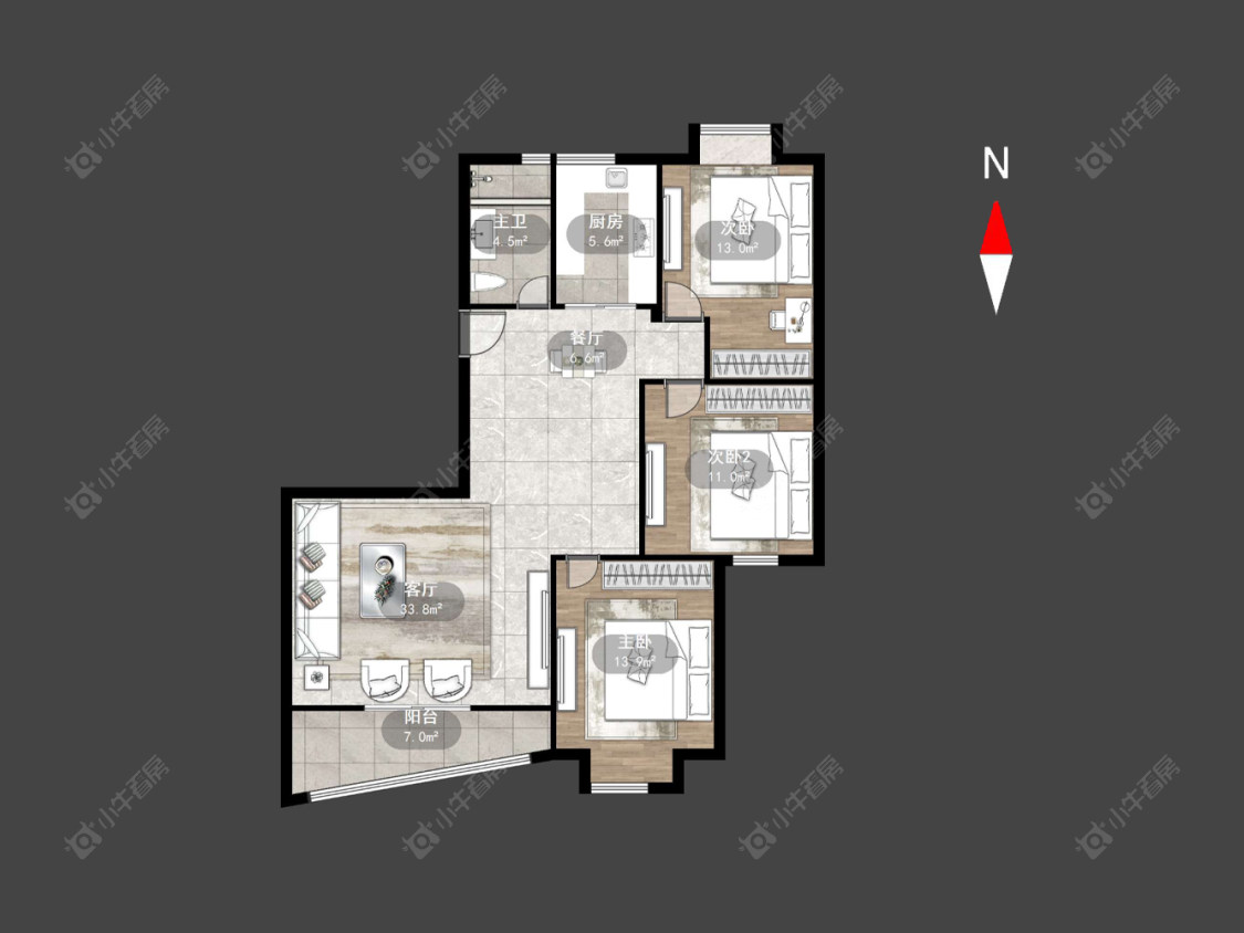 常州蓝色港湾花园在售二手房源户型图_小牛看房