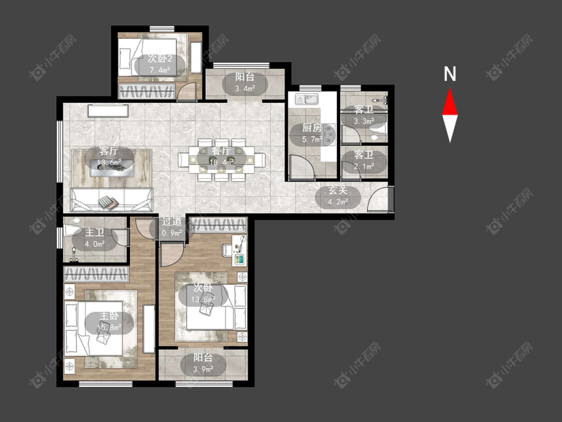常州天山花园在售二手房源户型图_小牛看房