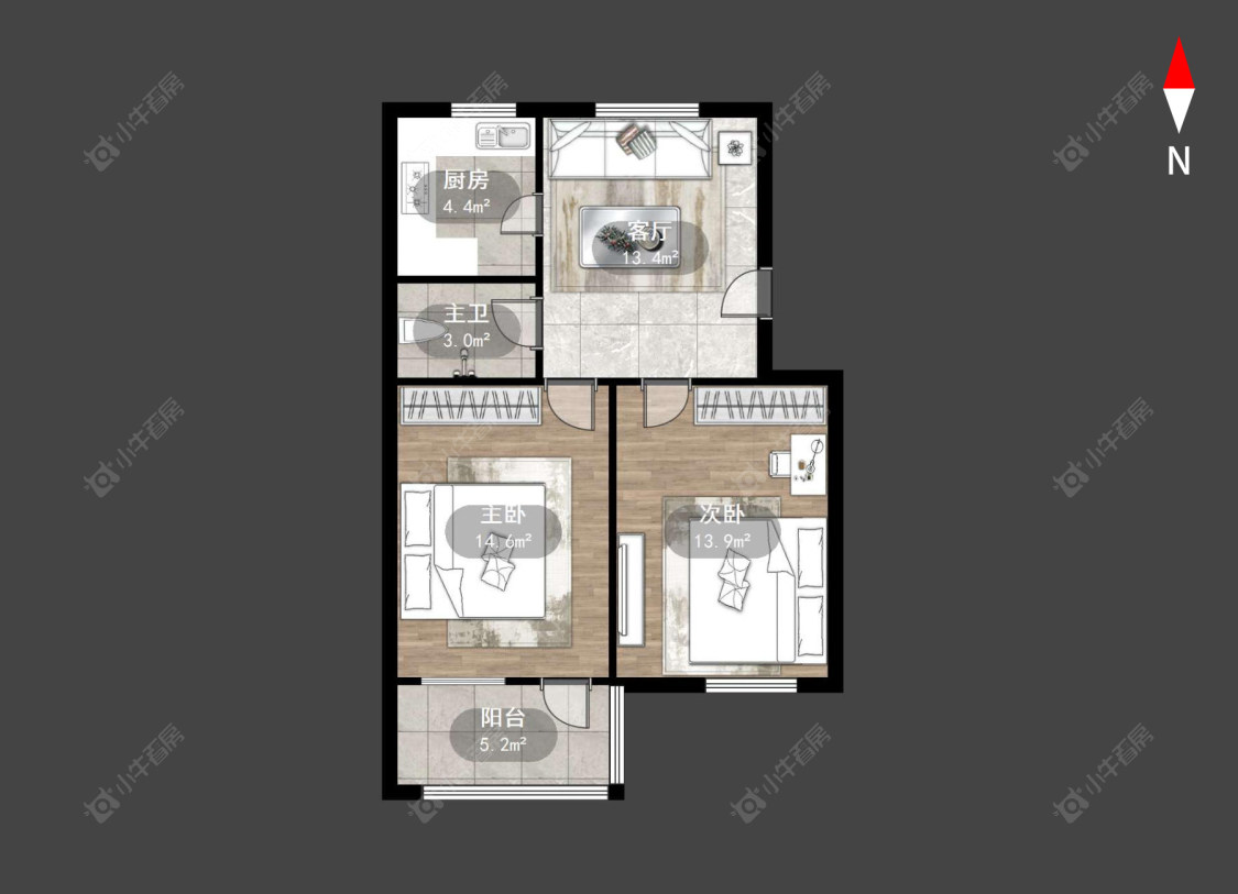常州工人新村南在售二手房源户型图_小牛看房