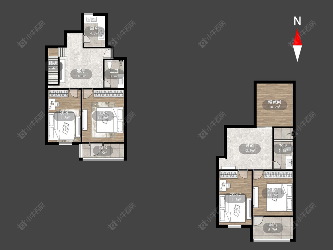 常州清潭六村在售二手房源户型图_小牛看房