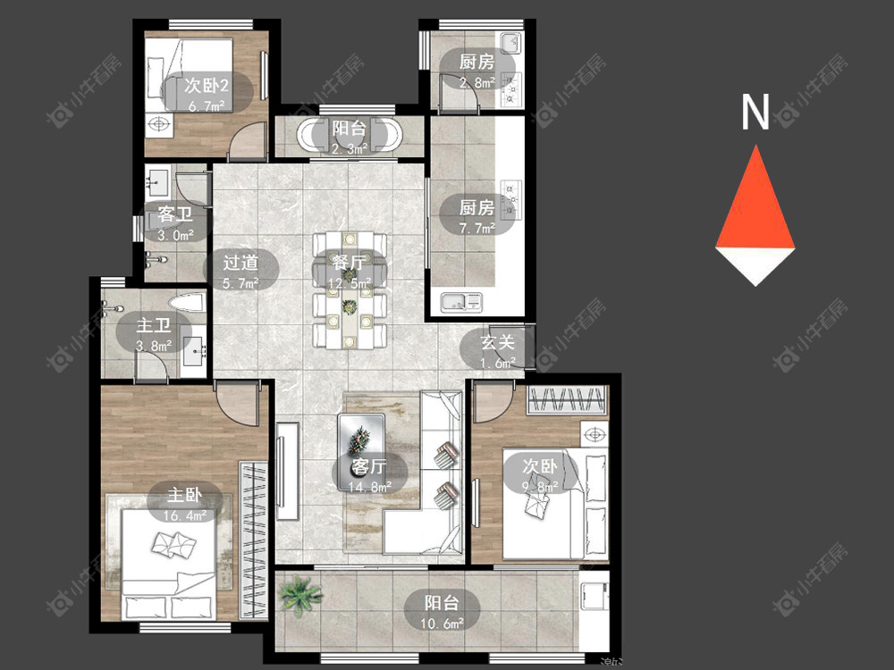 常州常发珑玥在售二手房源户型图_小牛看房