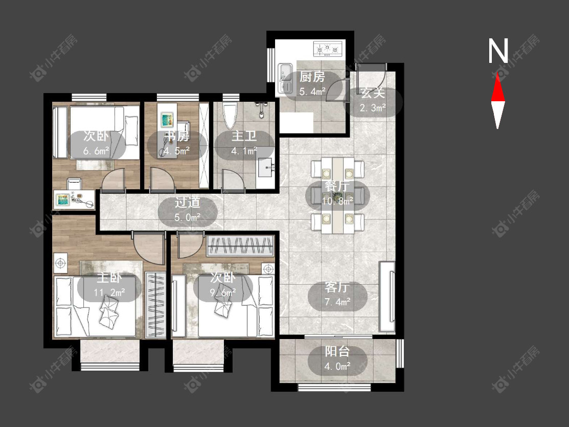 常州中海凤凰熙岸在售二手房源户型图_小牛看房