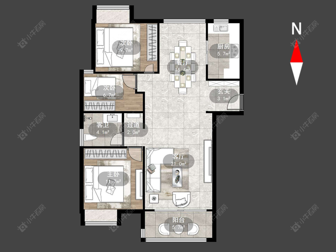 豪景家园房源户型图 常州豪景家园在售二手房源户型图_小牛看房