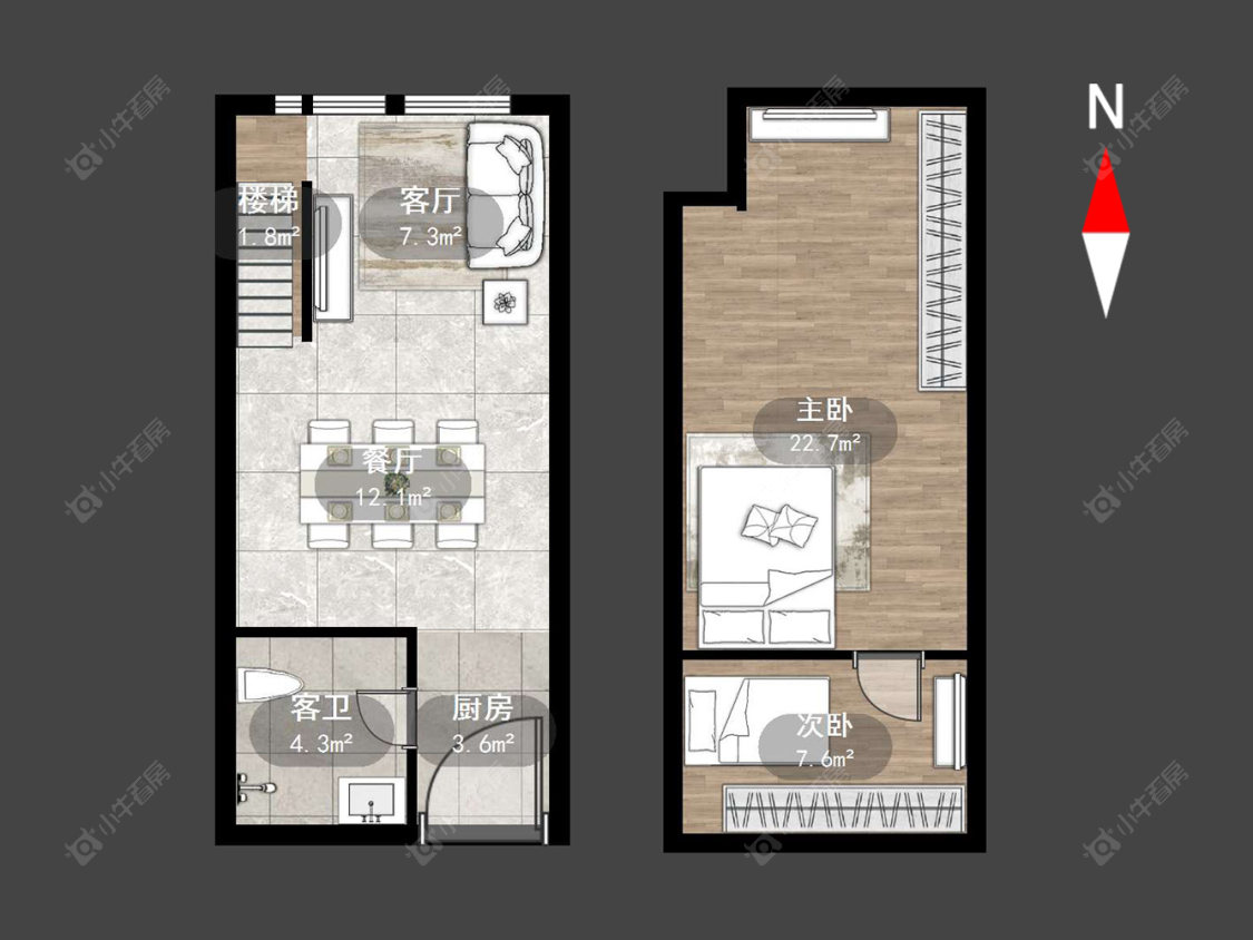常州亚泰财富中心在售二手房源户型图_小牛看房