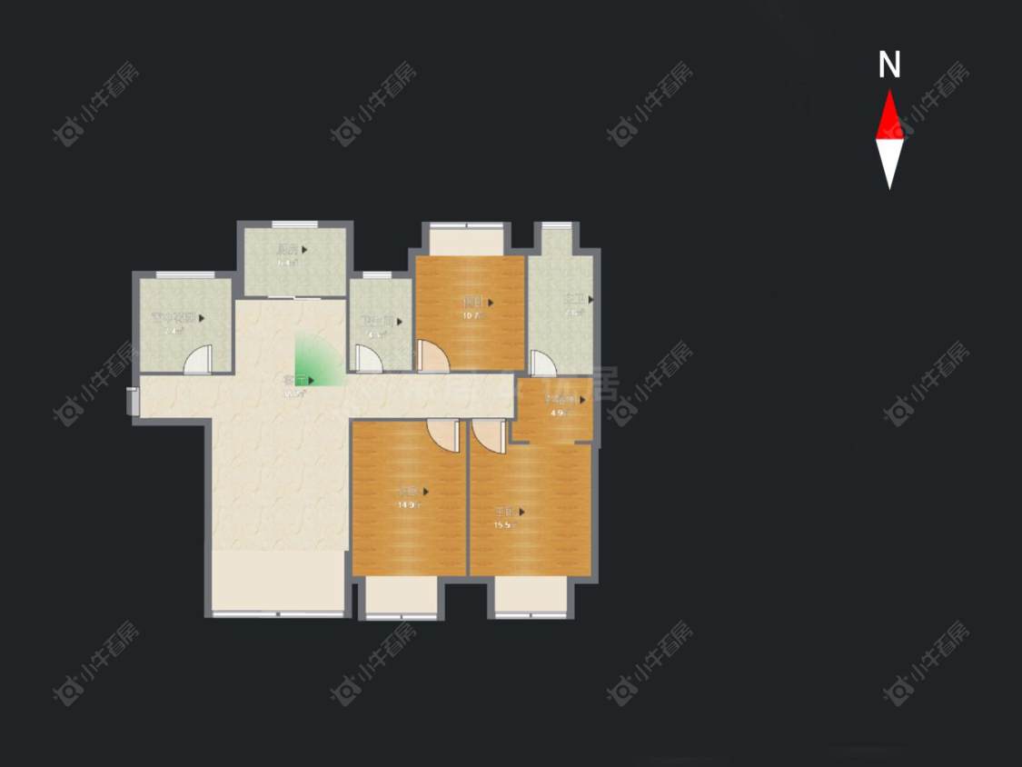 常州世茂香槟湖三期在售二手房源户型图_小牛看房