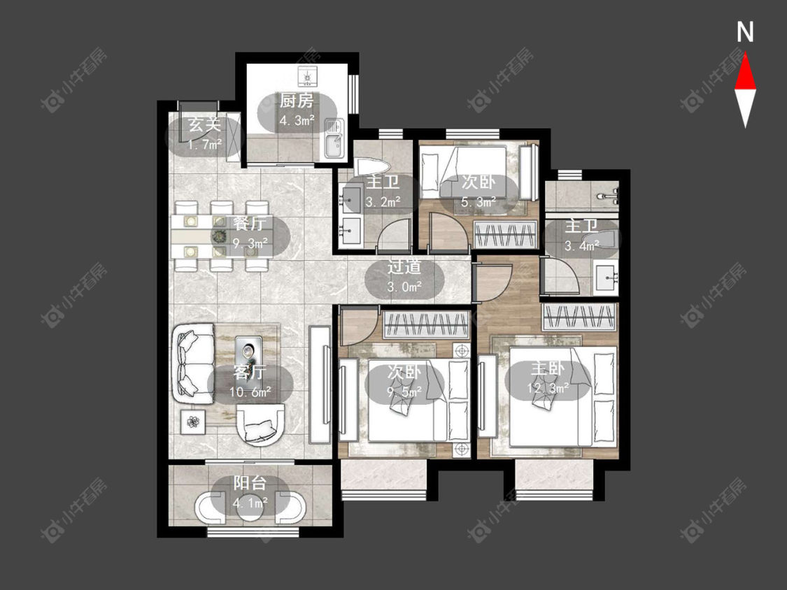 常州桃李东方在售二手房源户型图_小牛看房