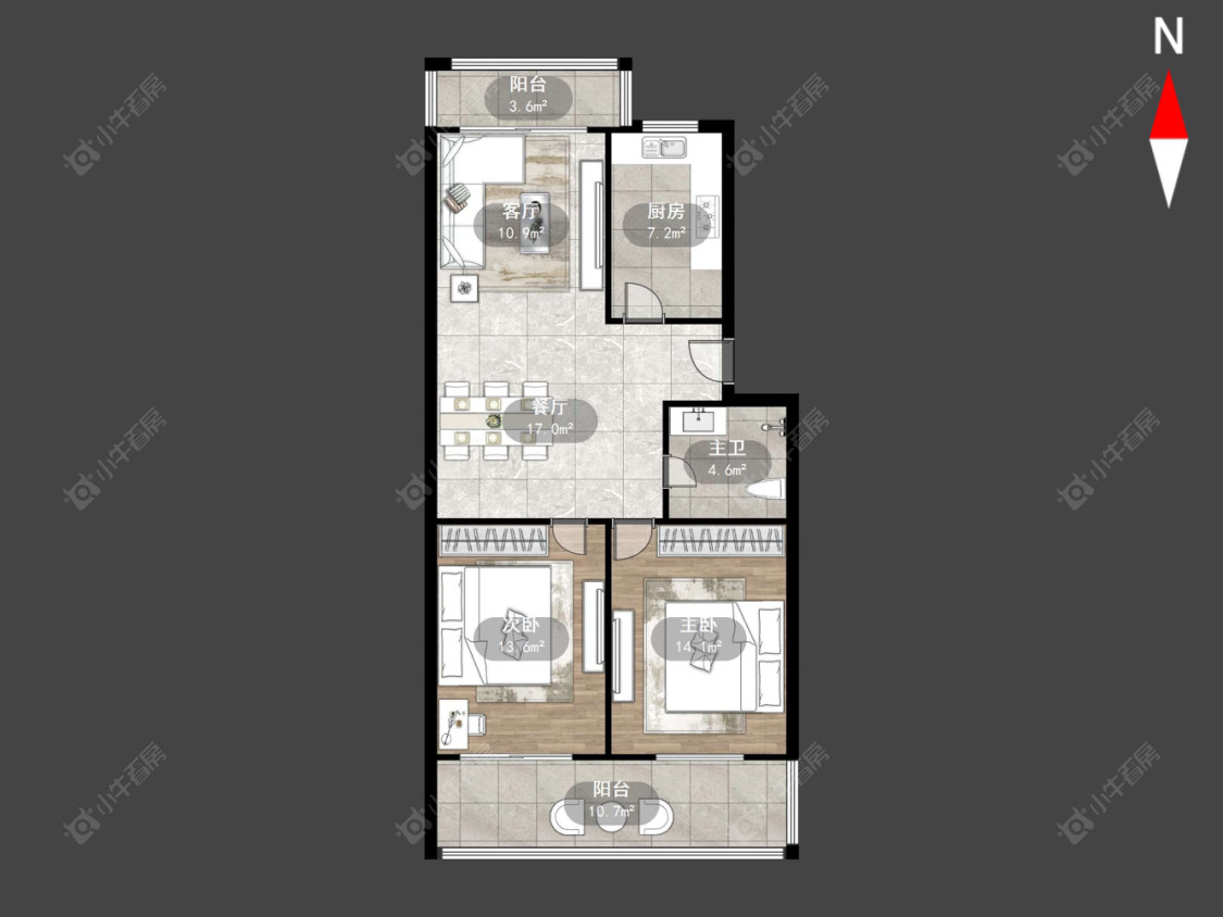 常州玉带公寓在售二手房源户型图_小牛看房