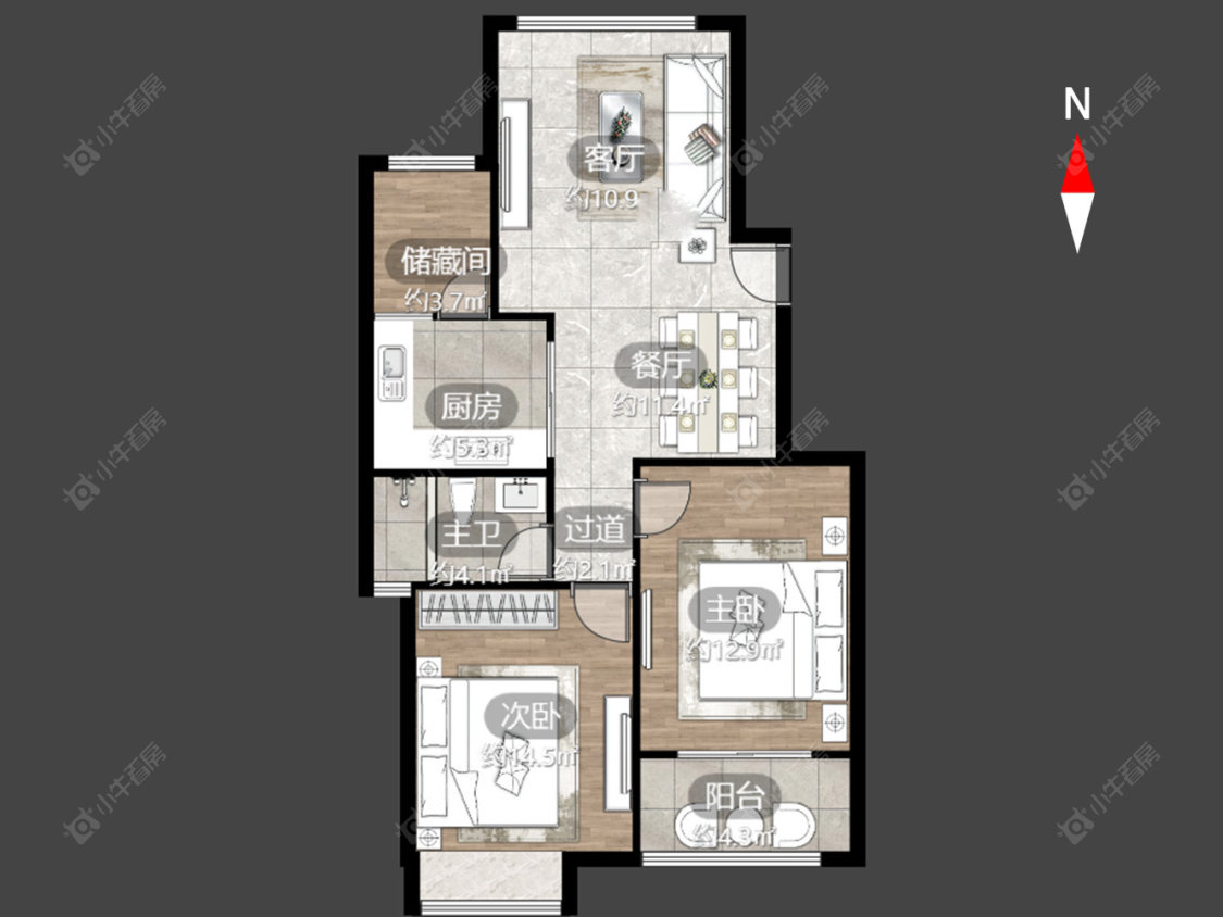 常州怡枫苑在售二手房源户型图_小牛看房