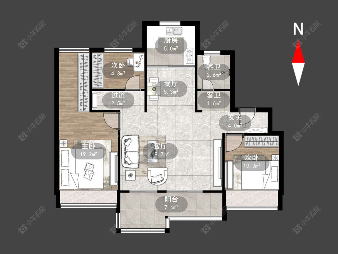 常州久筑理想时光在售二手房源户型图_小牛看房