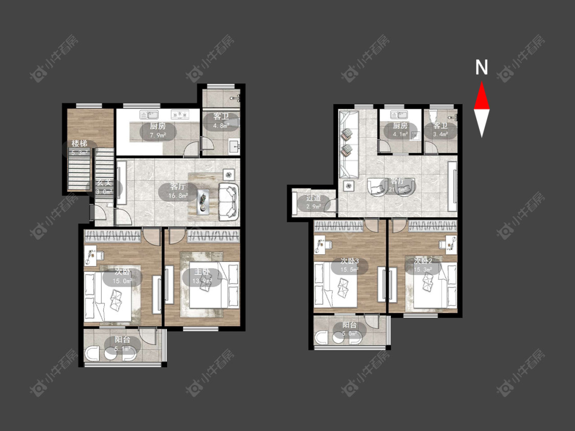 红梅东村房源户型图 常州红梅东村在售二手房源户型图_小牛看房