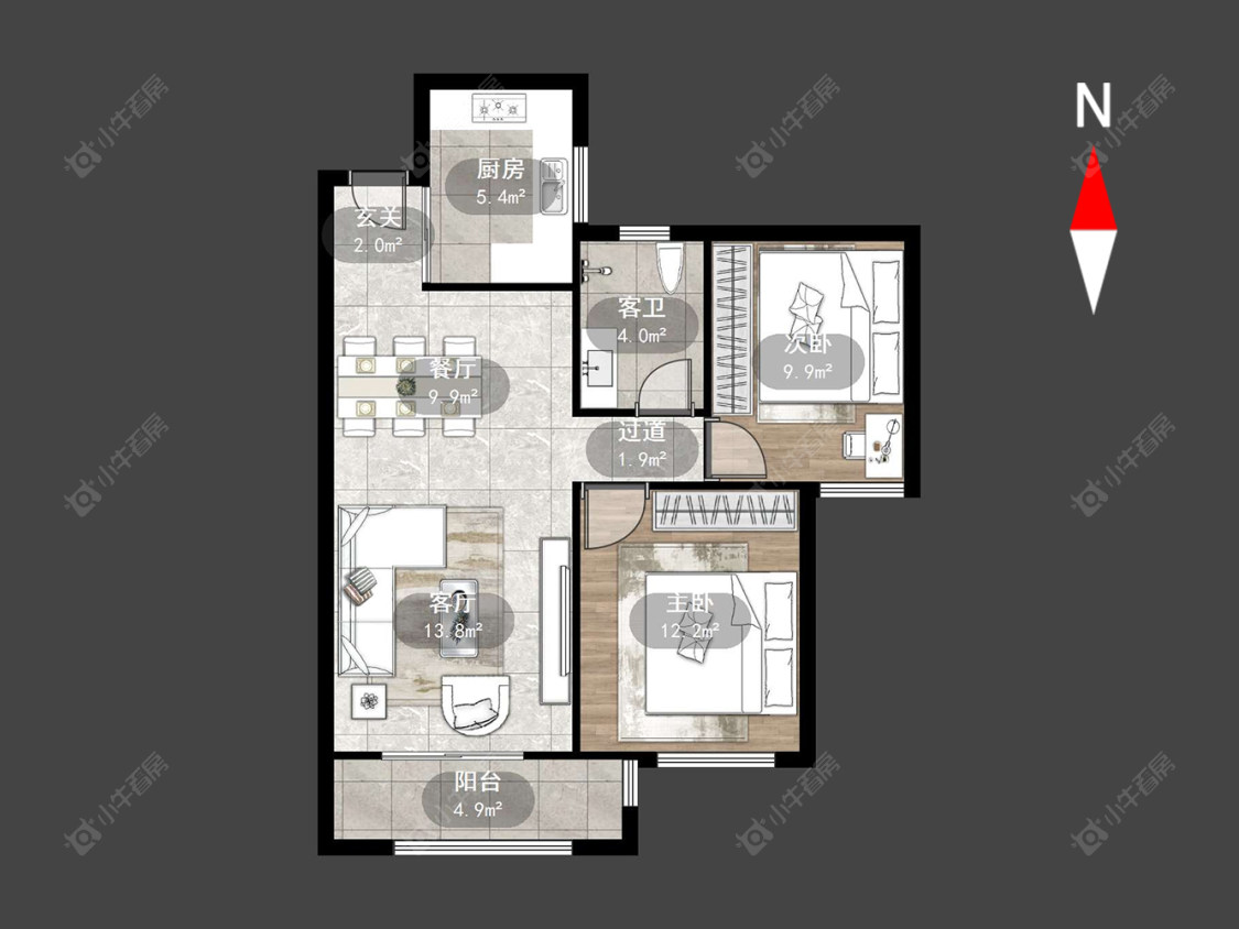 常州怡美花园在售二手房源户型图_小牛看房