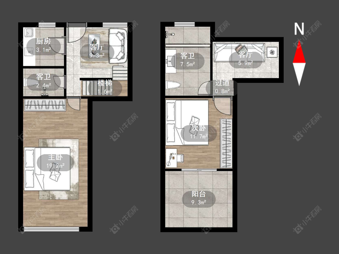 常州勤业一二三村在售二手房源户型图_小牛看房